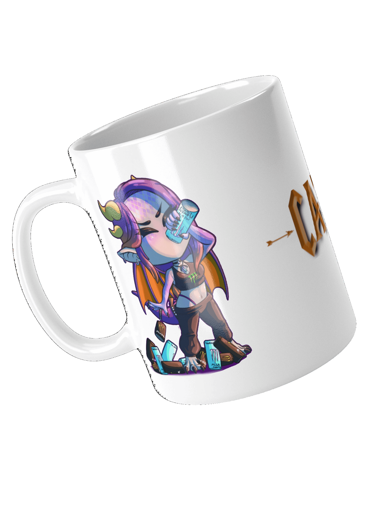 Dracthyr Monsta Addict White Glossy Mug product image (10)