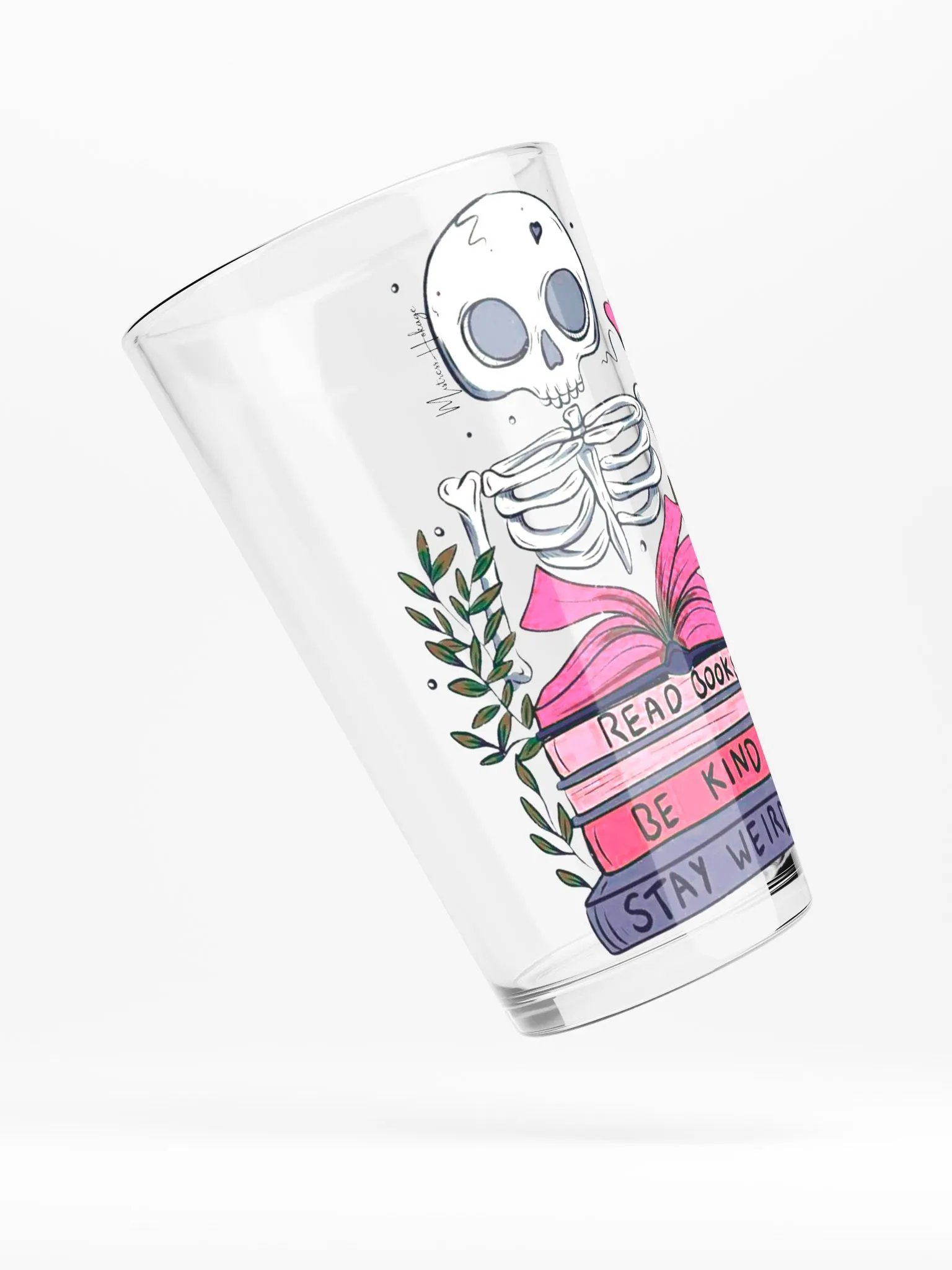 Read Books and Stay Weird Glass product image (4)