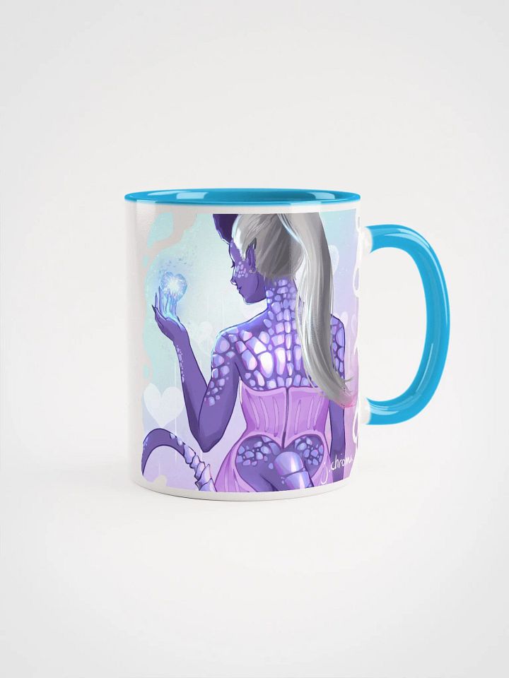Beirra Glaswynter - Tiefling Sorceress - Heartdress Pinup - Ceramic Mug - Art by CosmicChroma product image (1)