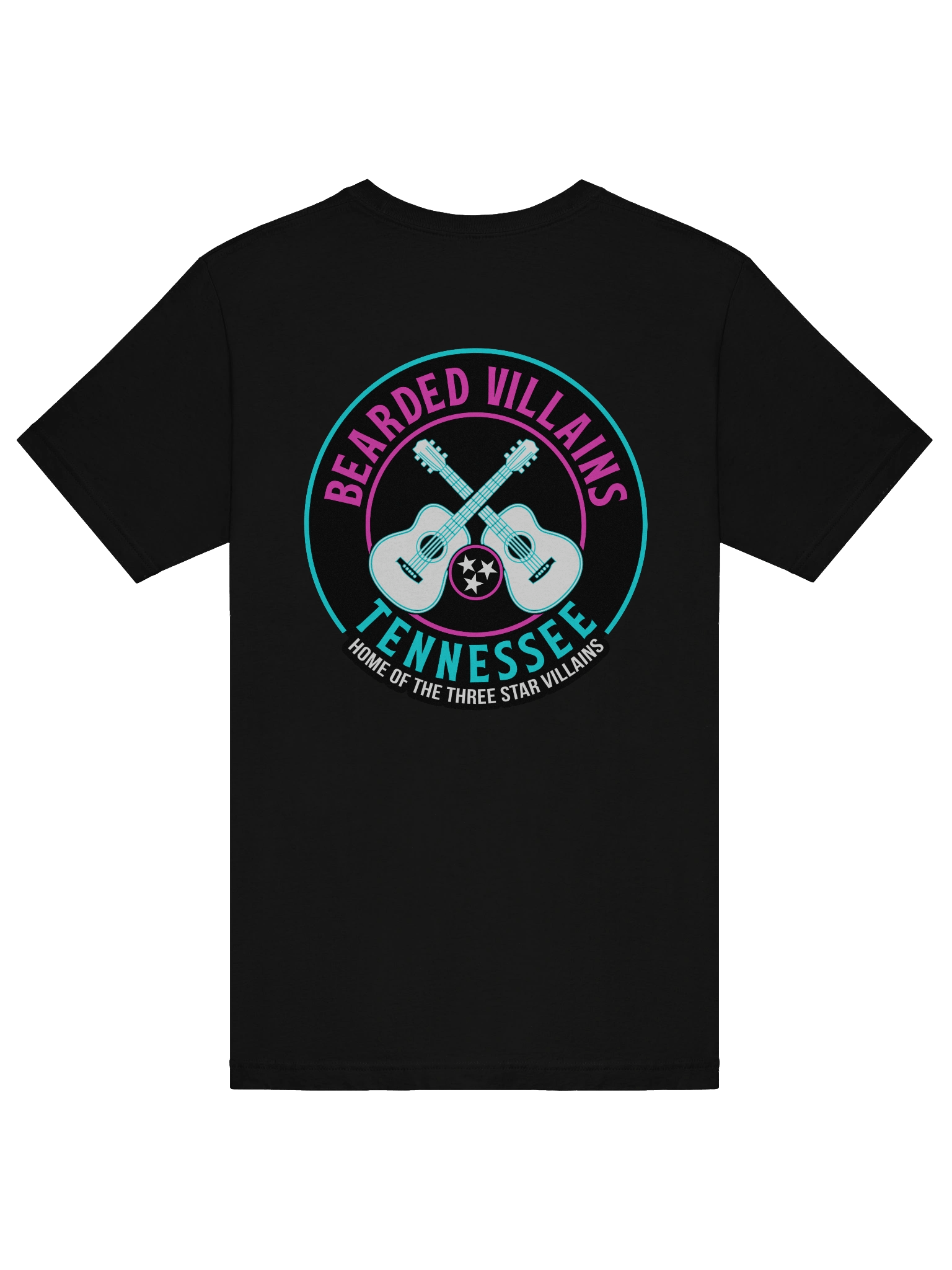 TSV Bearded Villains Neon Nights T-Shirt | Miami Vice | Front/Back Print product image (6)