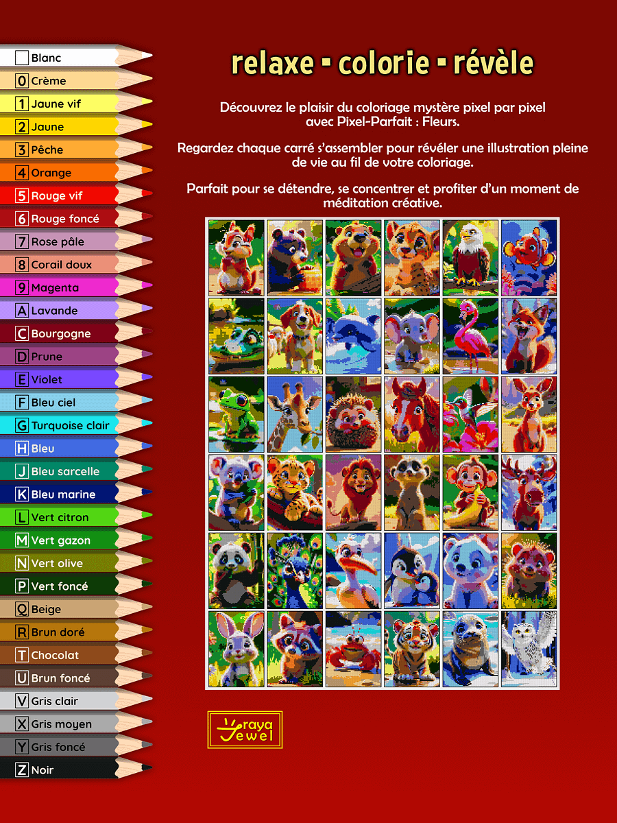Pixel-Parfait: Animaux mignons - Coloriage pixel mystère numéroté | Livre à imprimer product image (2)
