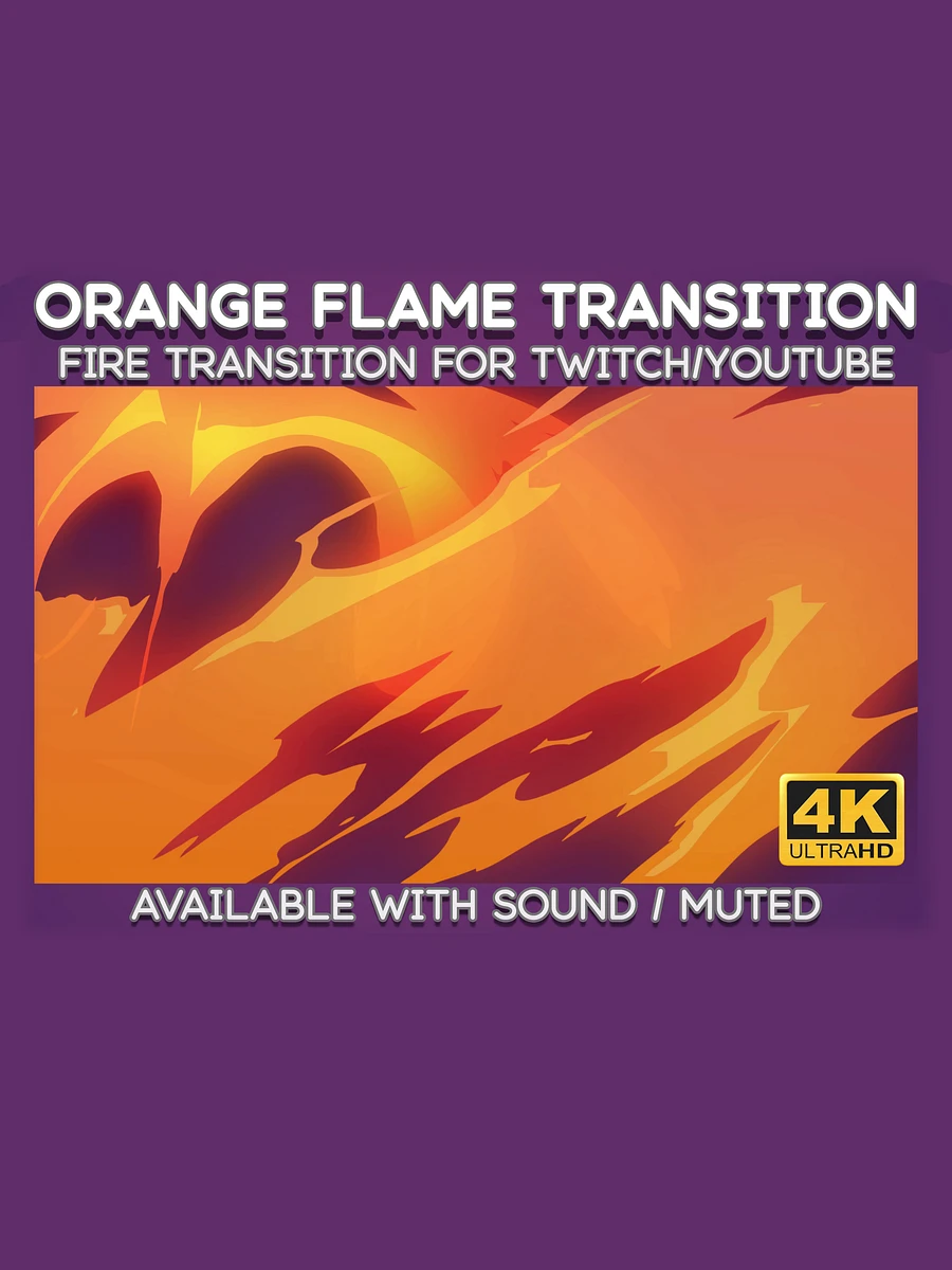Orange Fire Video Transition - Cartoon Fire Transition for Twitch Stream and YouTube Video product image (2)