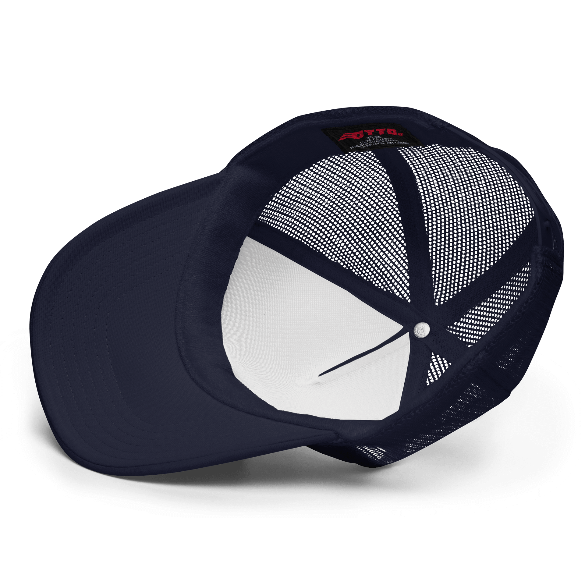 Lucky Pineapple Films Logo Embroidered Navy Blue Trucker Hat product image (4)