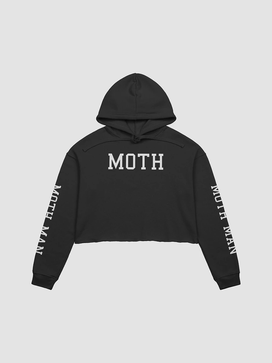 (2 sided) Moth Man sleeve print fleece crop hoodie product image (2)