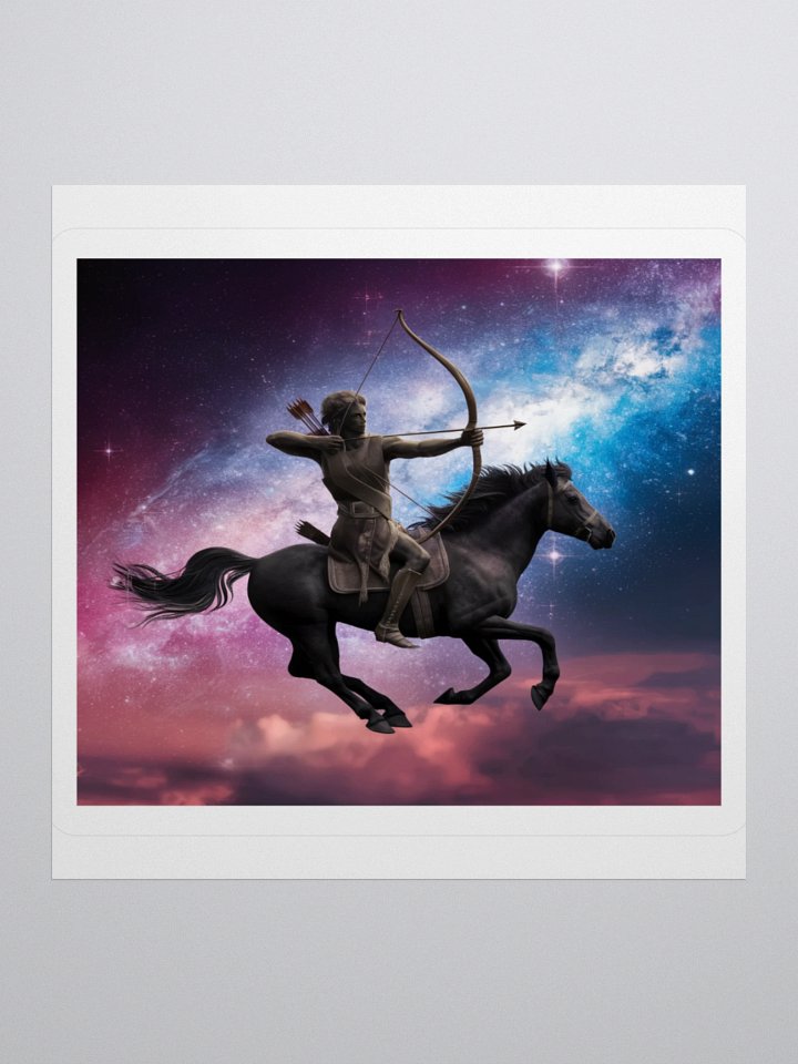 Exclusive Sagittarius Zodiac Sticker: Centaur Archer in Cosmic Twilight - Perfect for Astrology Fans and Unique Gifts! product image (1)