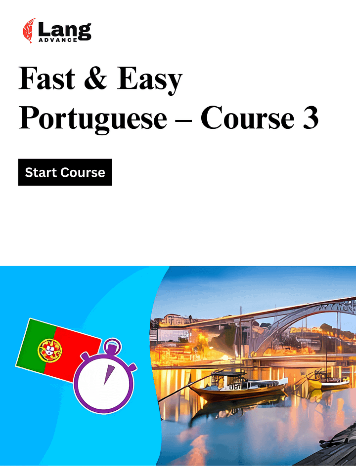 3 Minute Portuguese - Course 3 | Lessons for beginners product image (1)