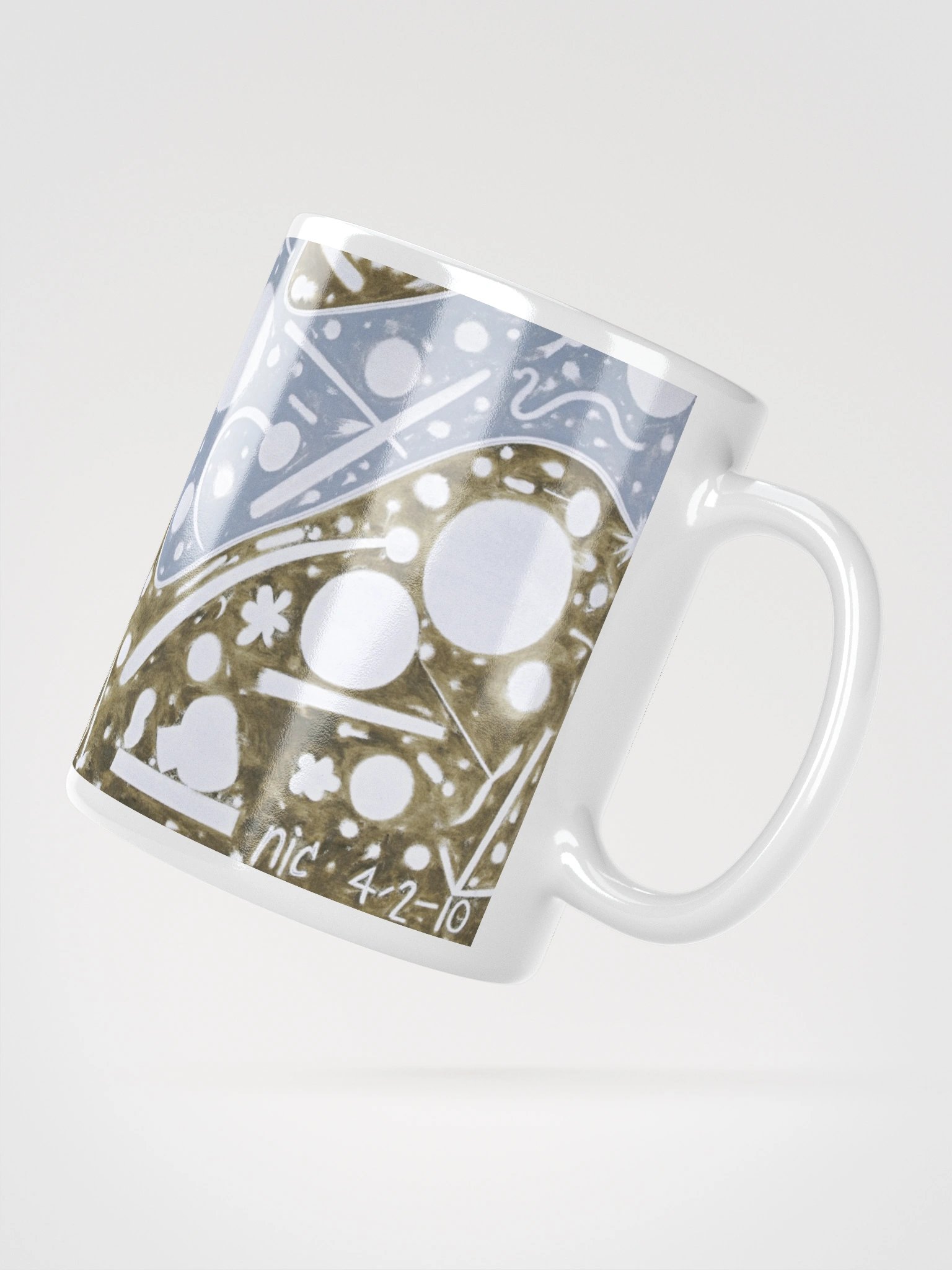 Cartoon Clock White Glossy Mug product image (7)