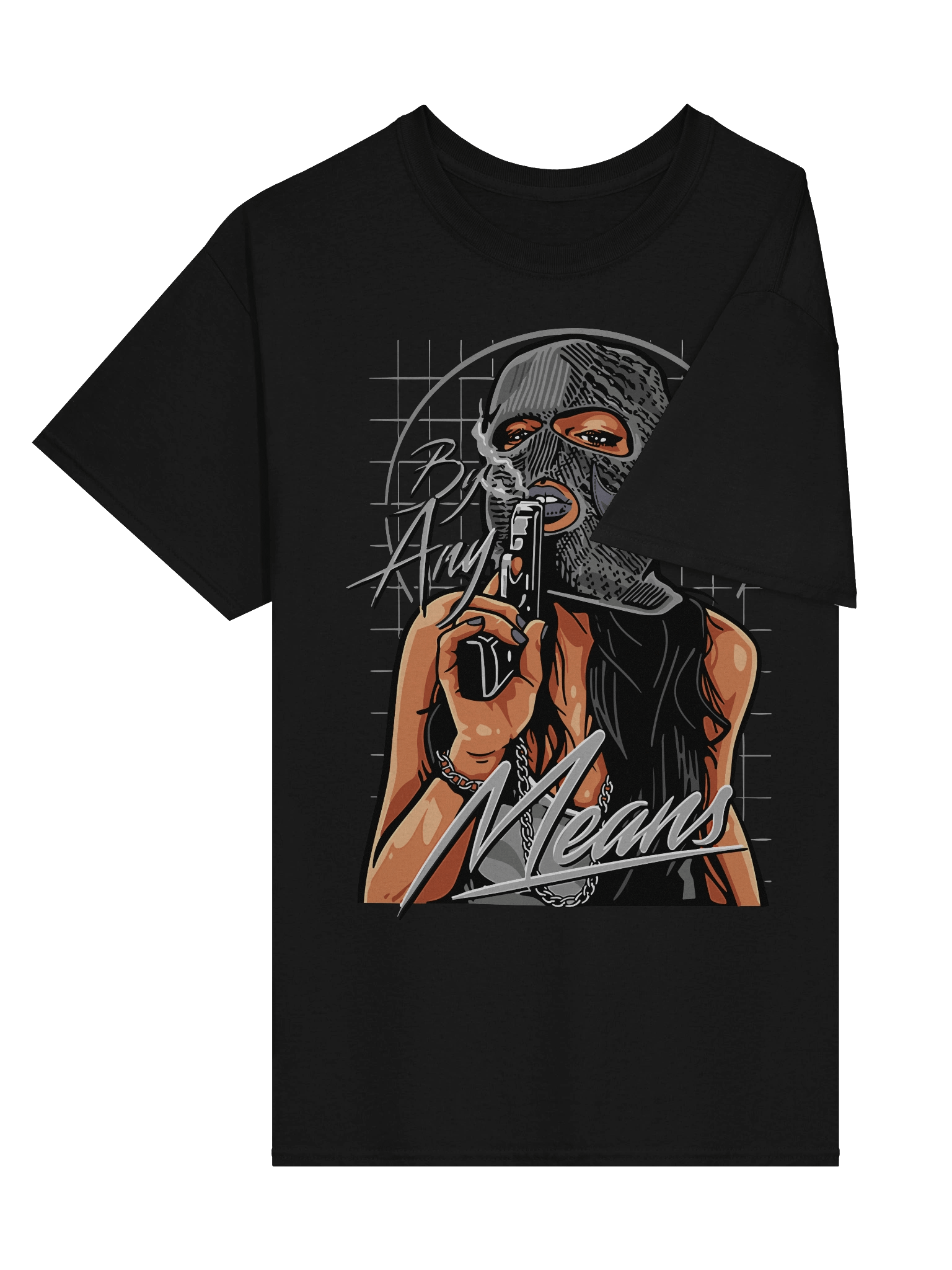 Graphic Streetwear Logo Ski Mask T-Shirt product image (3)