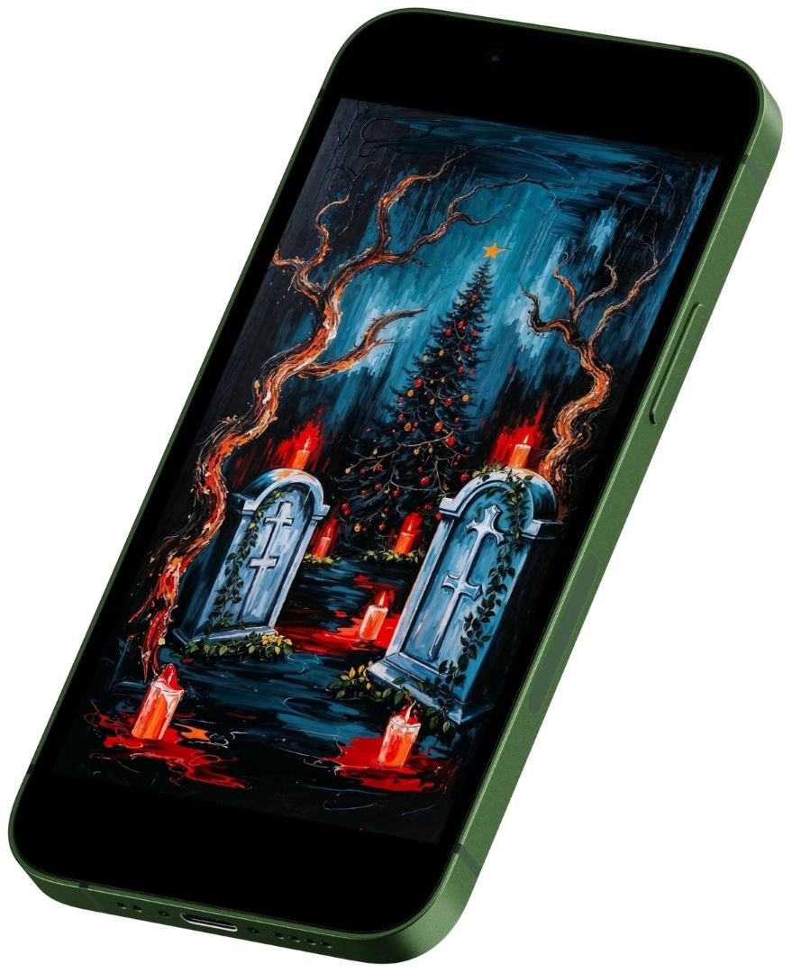 Graveyard Noel Phone Wallpaper product image (2)