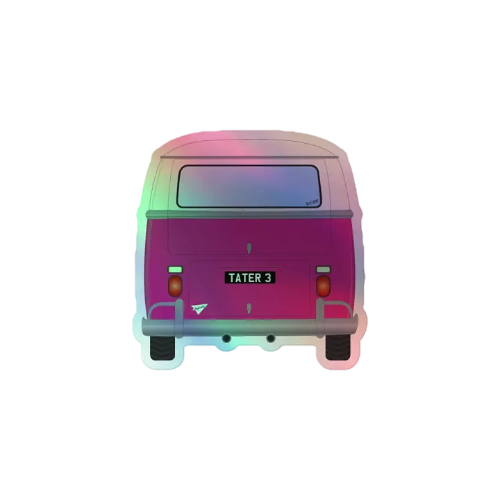 Pink Bus Taterwave Holo Sticker product image (1)