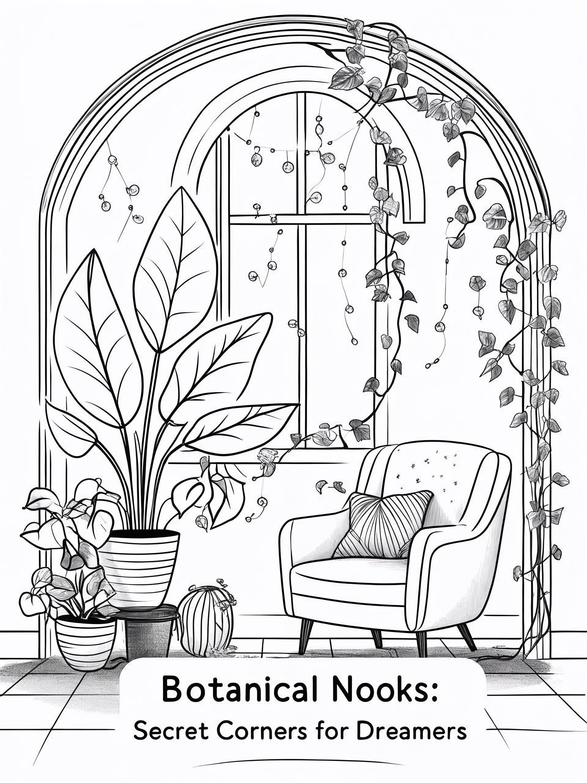 Botanical Nooks: Secret Corners for Dreamers Coloring Book product image (1)