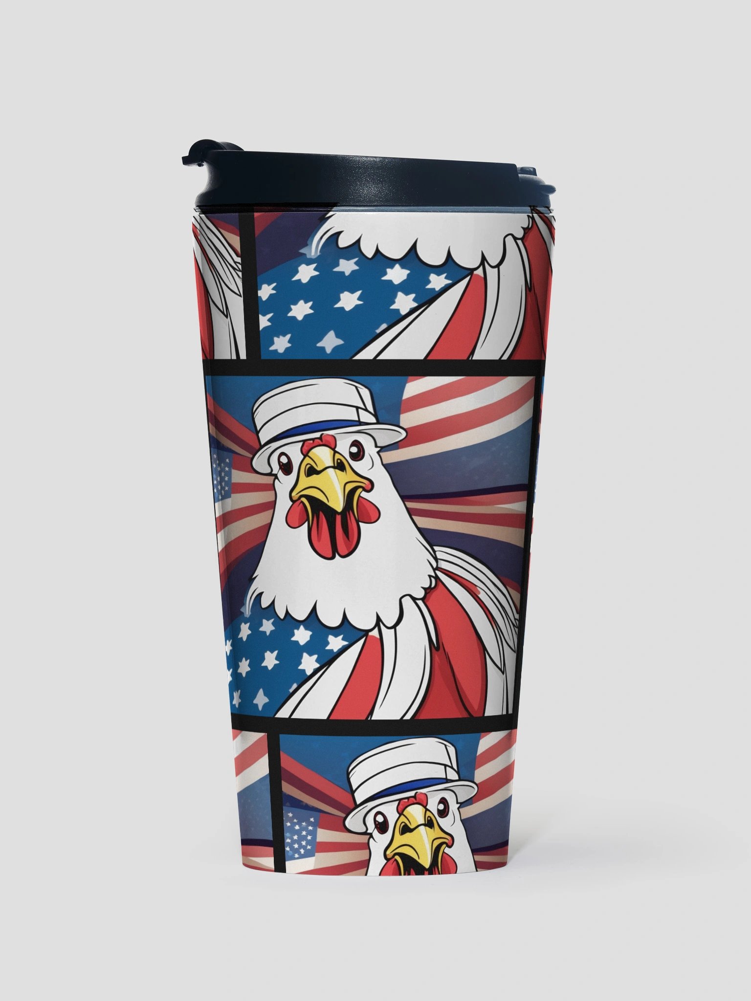 Patriotic Rooster Stainless Steel Travel Mug product image (1)