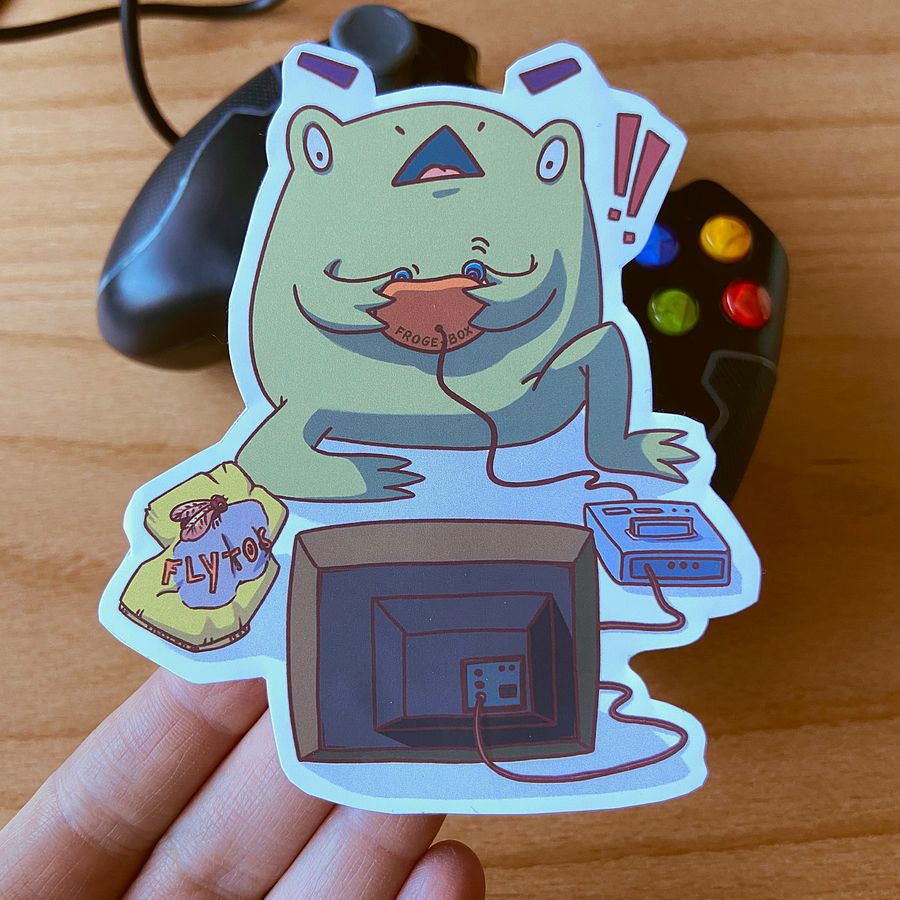 sticker : gamer froge product image (3)