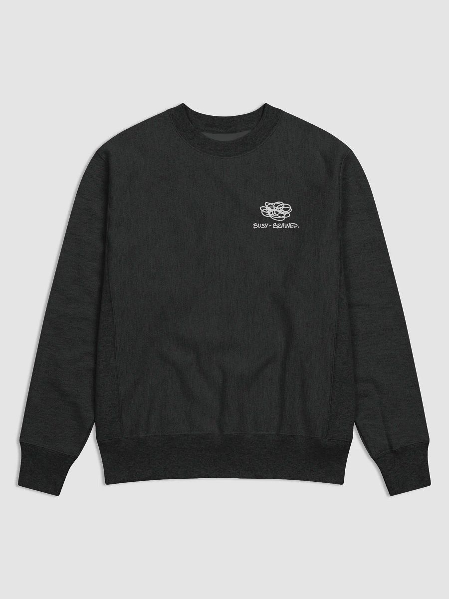 BUSY-BRAINED (sm. white design) Champion Cotton Max Sweatshirt product image (1)