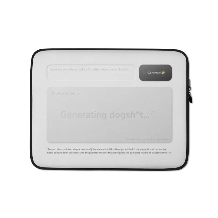 Absolut Idiocy Laptop Sleeve product image (1)