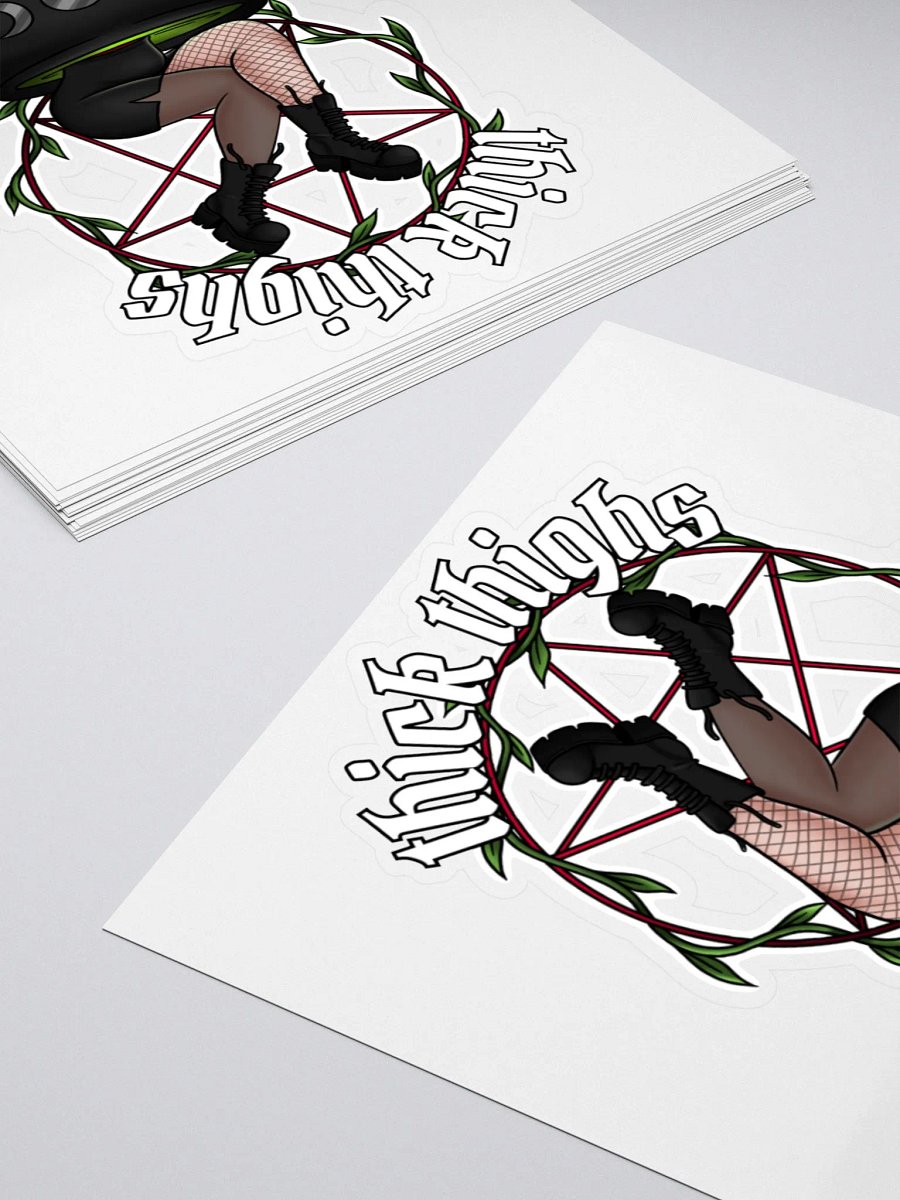 Thick Thighs Witchy Vibes Kiss Cut Sticker product image (4)