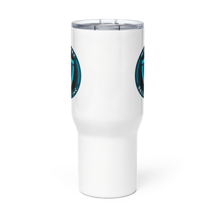 Stainless Steel Travel Mug with Handle - McIntyre Security Inc. Logo product image (2)