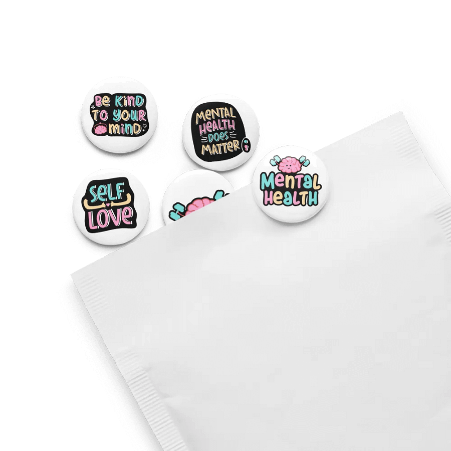 Mindful Mental Health Brain Button Set product image (13)