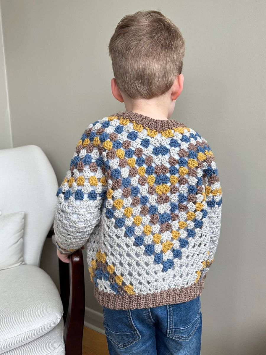 Granny Stitch Child Cardigan Crochet Pattern | Sizes Newborn to 10 Years | PDF Instant Download | Top Down Construction product image (6)
