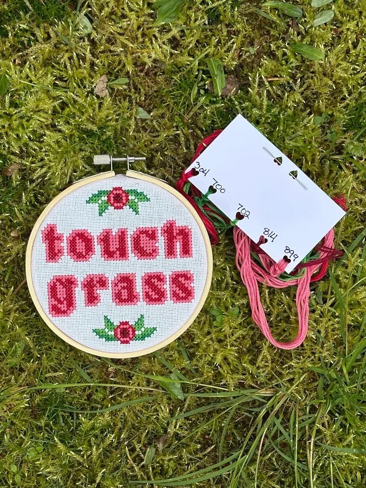 Touch Grass - Cross Stitch Kit product image (2)