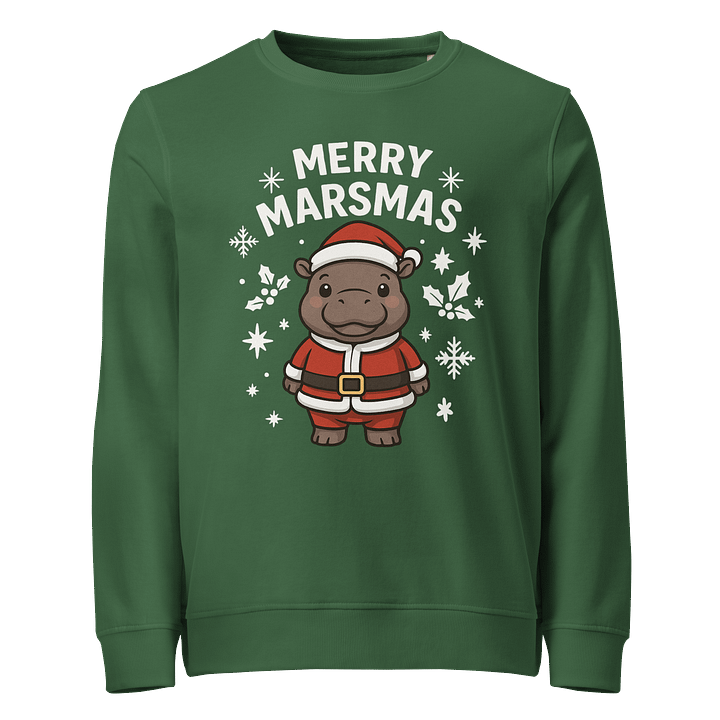 🎅 Merry Marsmas Holiday Sweater – Baby Hippo Edition product image (1)