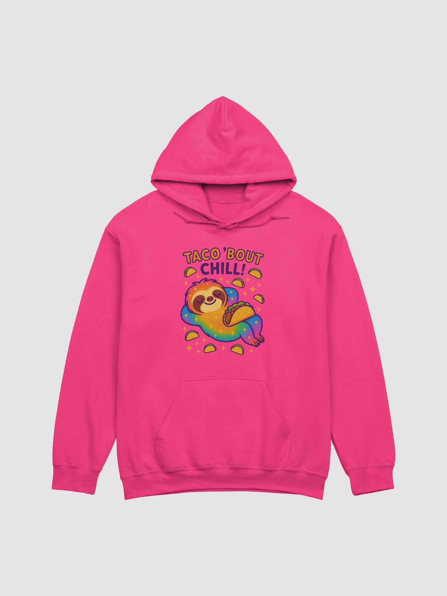 Taco 'Bout Chill – Funny Sloth Taco Hoodie | Sloths Having Snacks Collection product image (1)