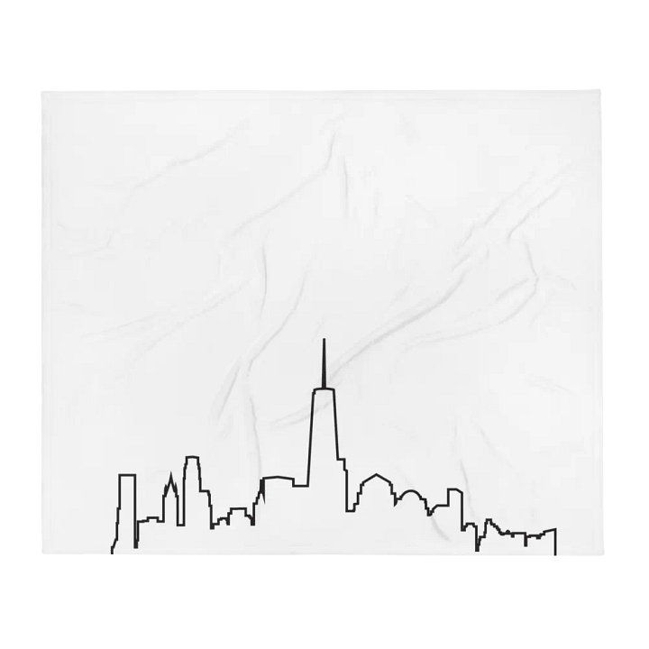 White NYC Skyline Blanket product image (1)