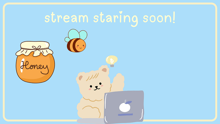 Bear Animated Starting Soon scene product image (1)