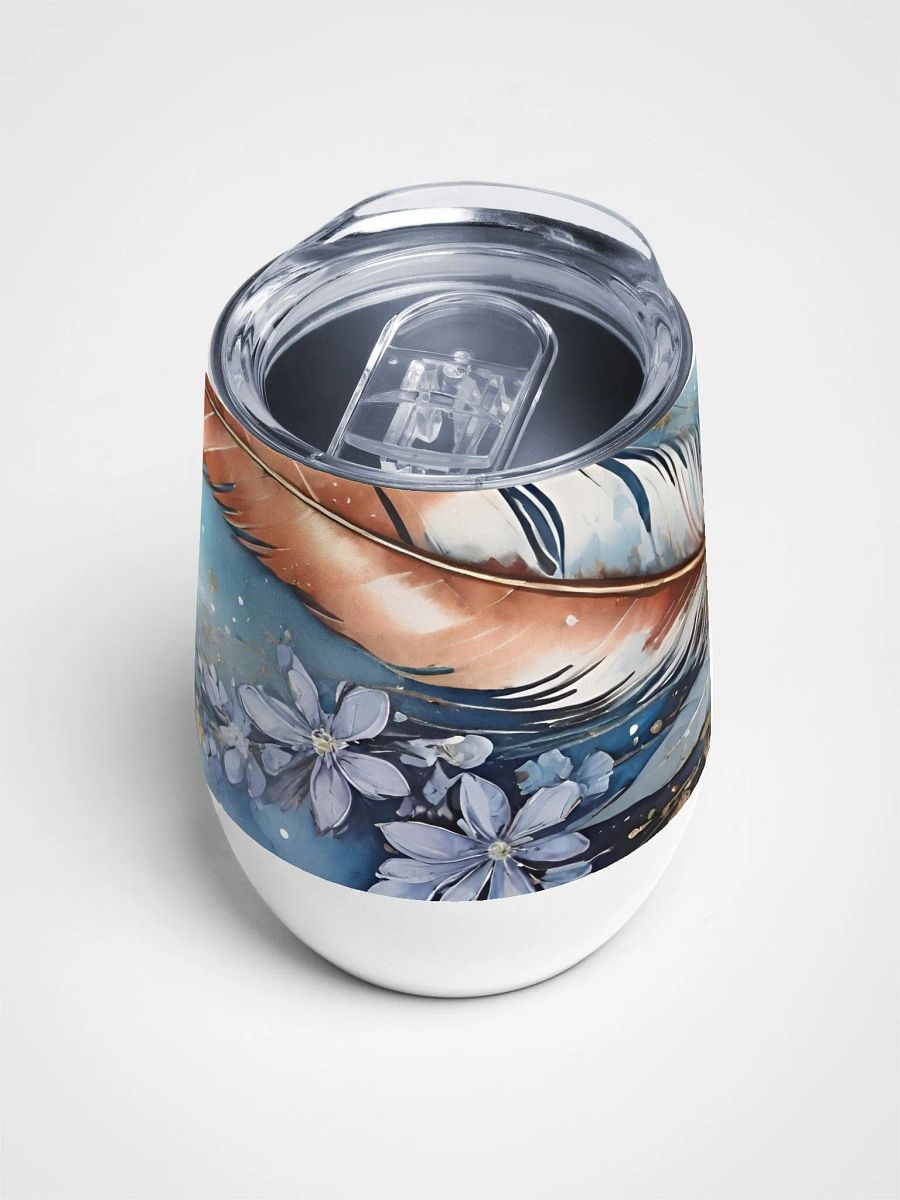 Feather Floral Watercolor Wine Tumbler product image (4)