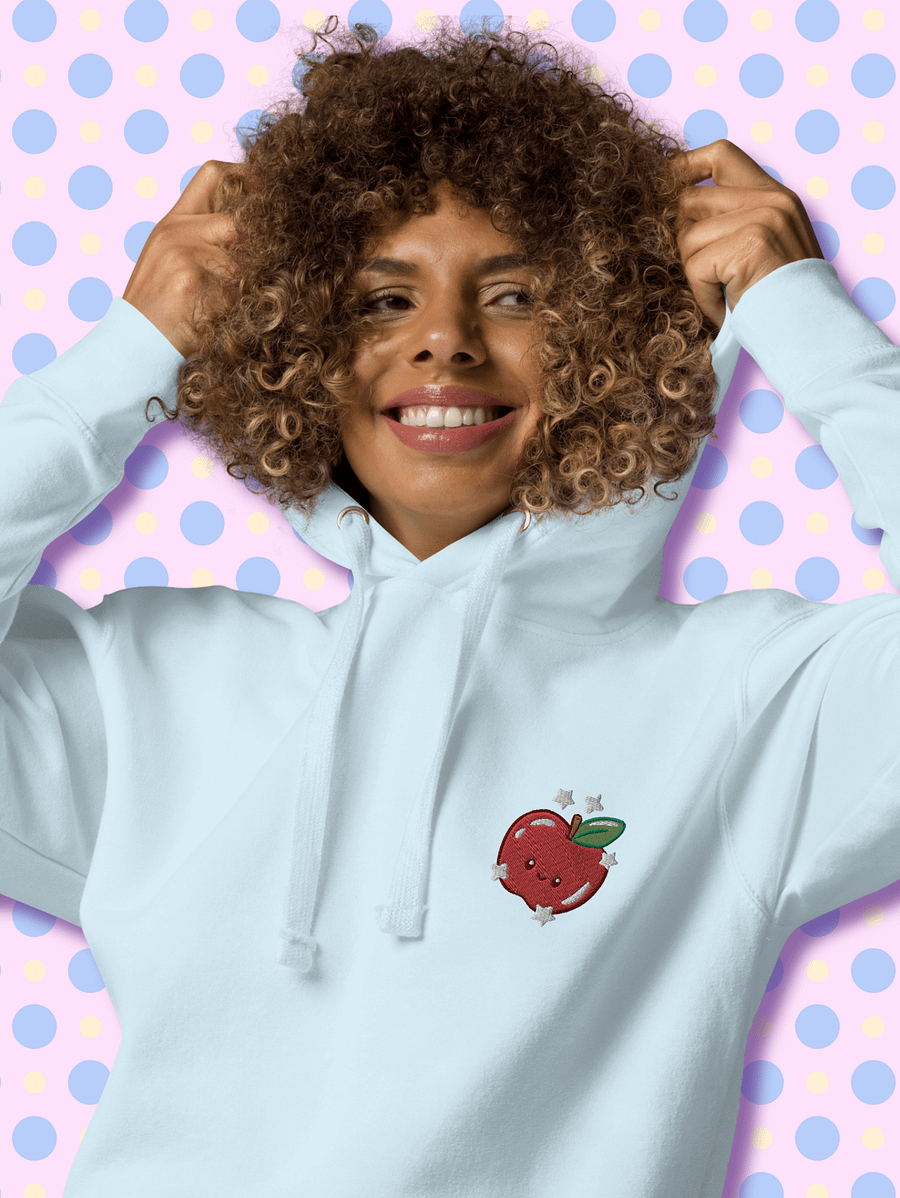 Cute Red Apple Embroidered Unisex Hoodie product image (39)