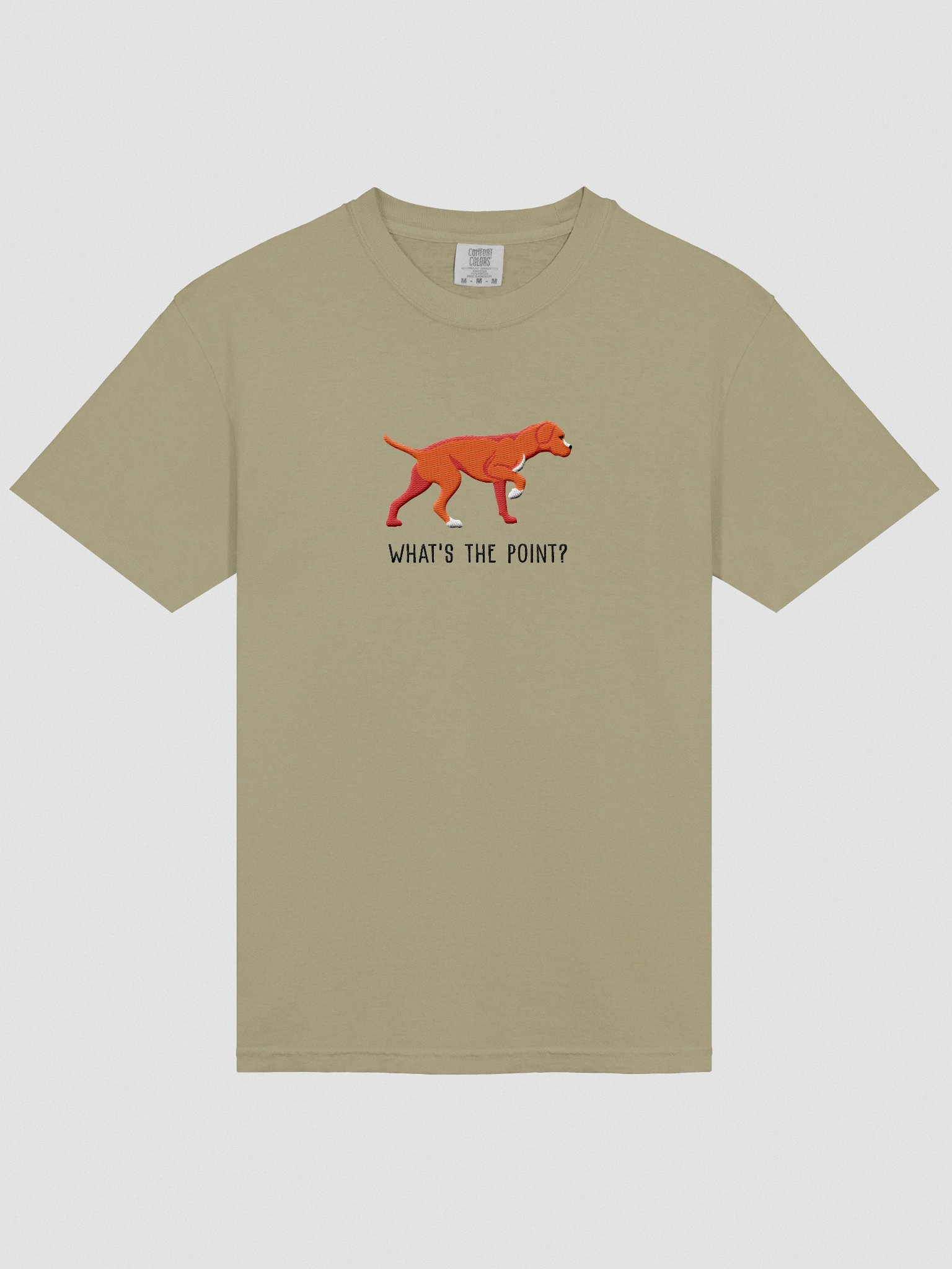 What's the Point? T-Shirt(Embroidered) of a Portuguese Pointer(Red) product image (6)