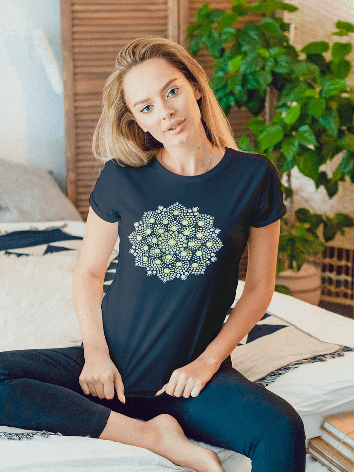 Yellow Dot Mandala Unisex Organic Women's Shirt product image (1)