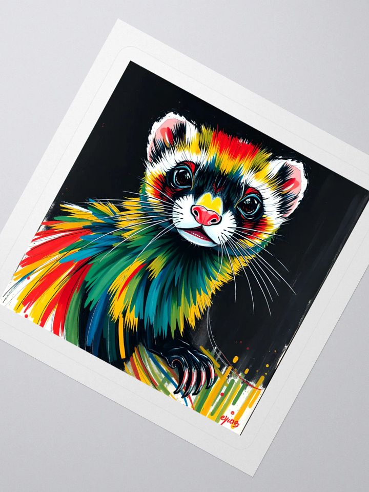 Vibrant Ferret Kiss Cut Stickers product image (6)