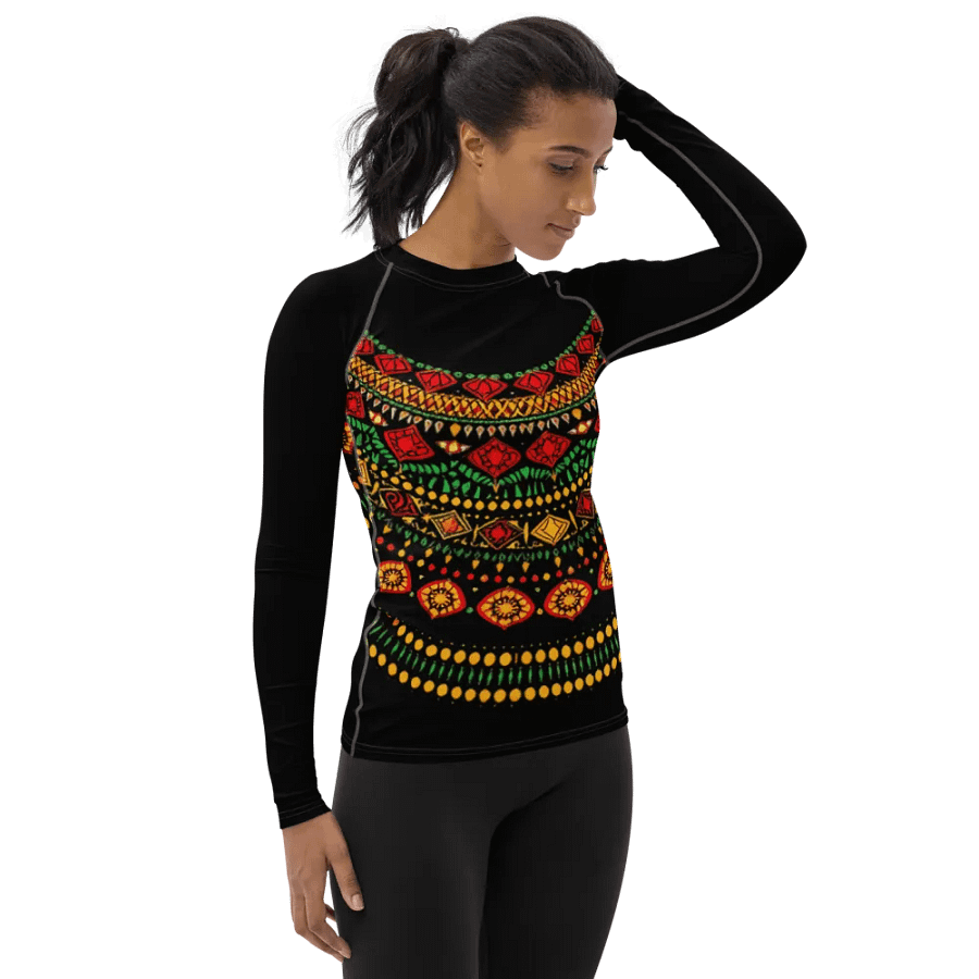 Black History Month Celebration Fashion Splendor Women's Rash Guard product image (4)