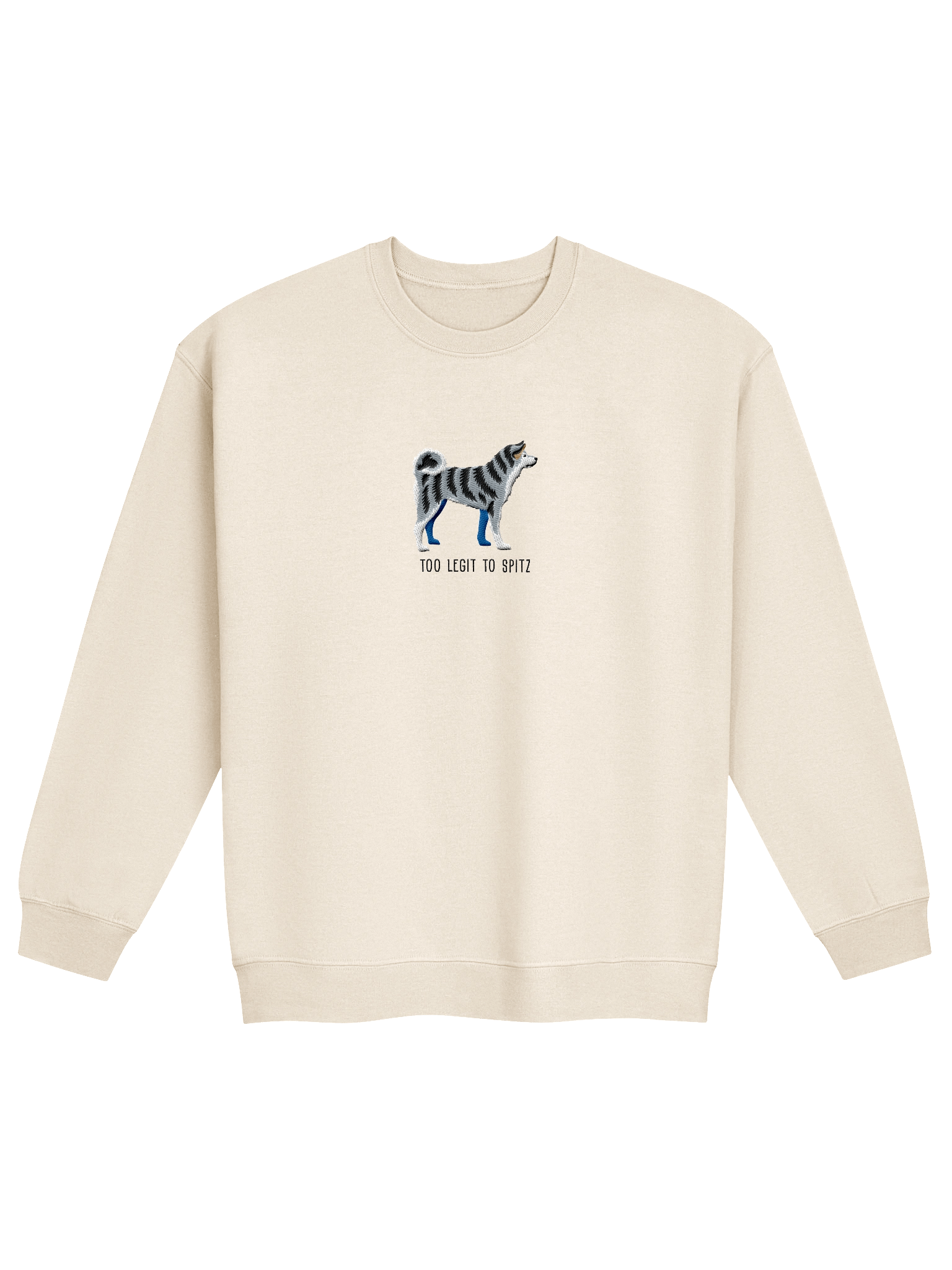 Too Legit to Spitz Sweatshirt (Embroidered) of a Japanese Akita Inu(Gray Brindle) product image (21)