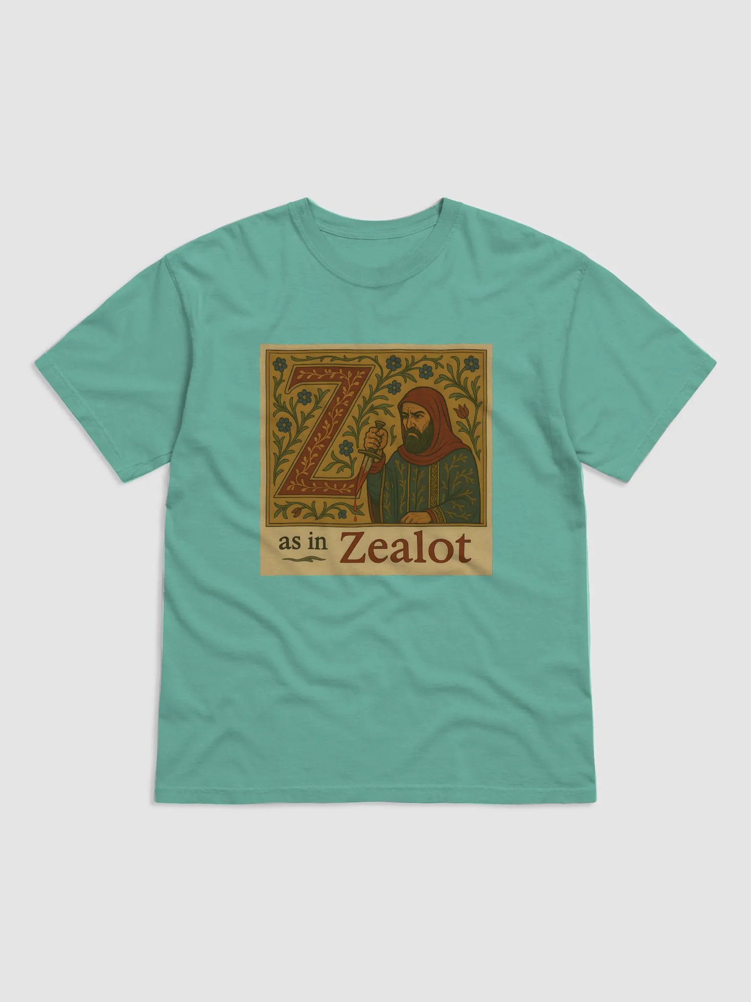 Z as in zealot garment-dyed heavy weight t-shirt by dark alphabet product image (1)