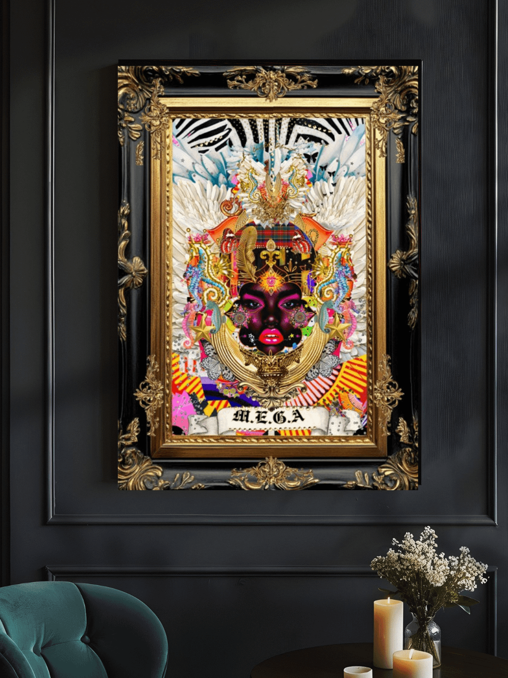 Kalaxia _Urban Wall Art_ Iconic Maximalist Bohemian Poster_ M.E.G.A; _Carbon & Stars product image (3)