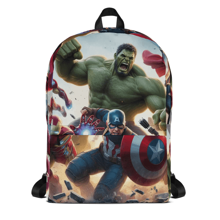 Dynamic Heroes All-Over Print Backpack 2 Zippers product image (1)