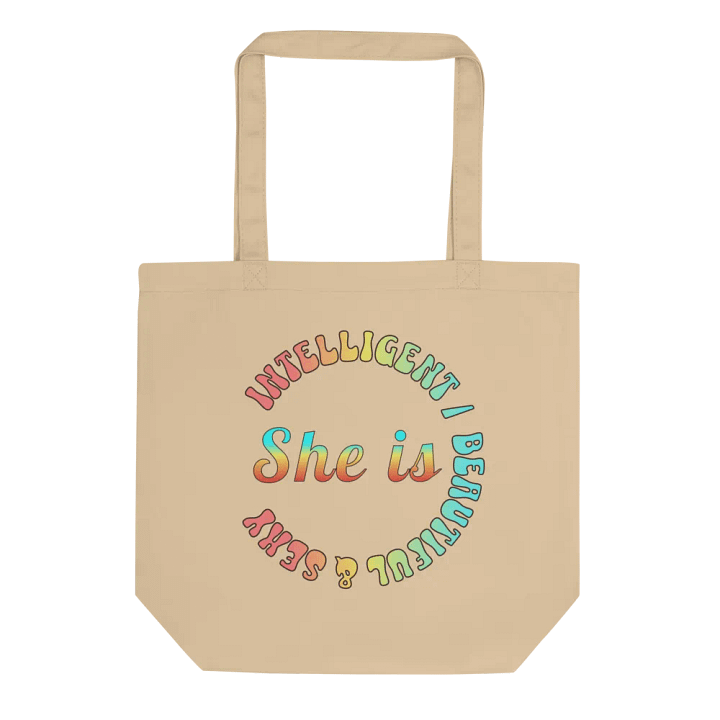 She Is Intelligent Beautiful And Sexy Empowerment Circle Tote Bag product image (1)