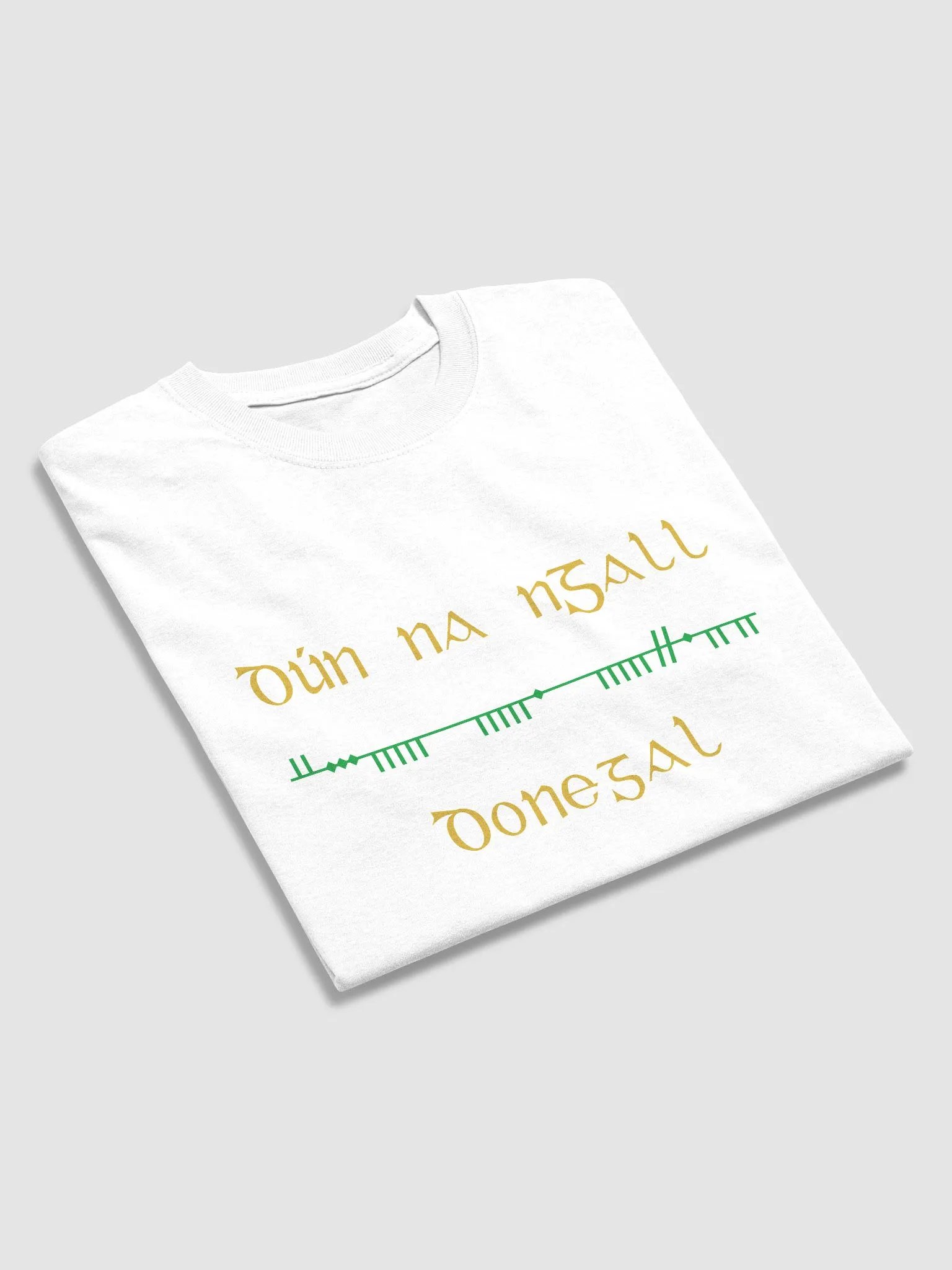 Donegal/Dún na nGall, Scholastic style Ogham printed T-shirt product image (3)