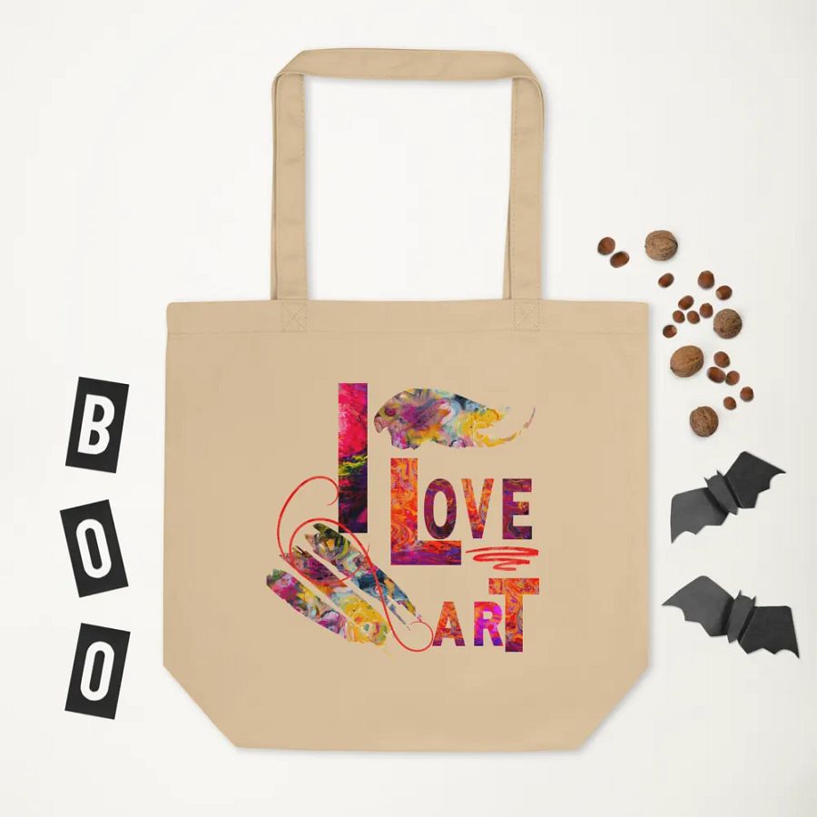 Love Art Eco Tote for art students moms daughters friends art teachers product image (5)