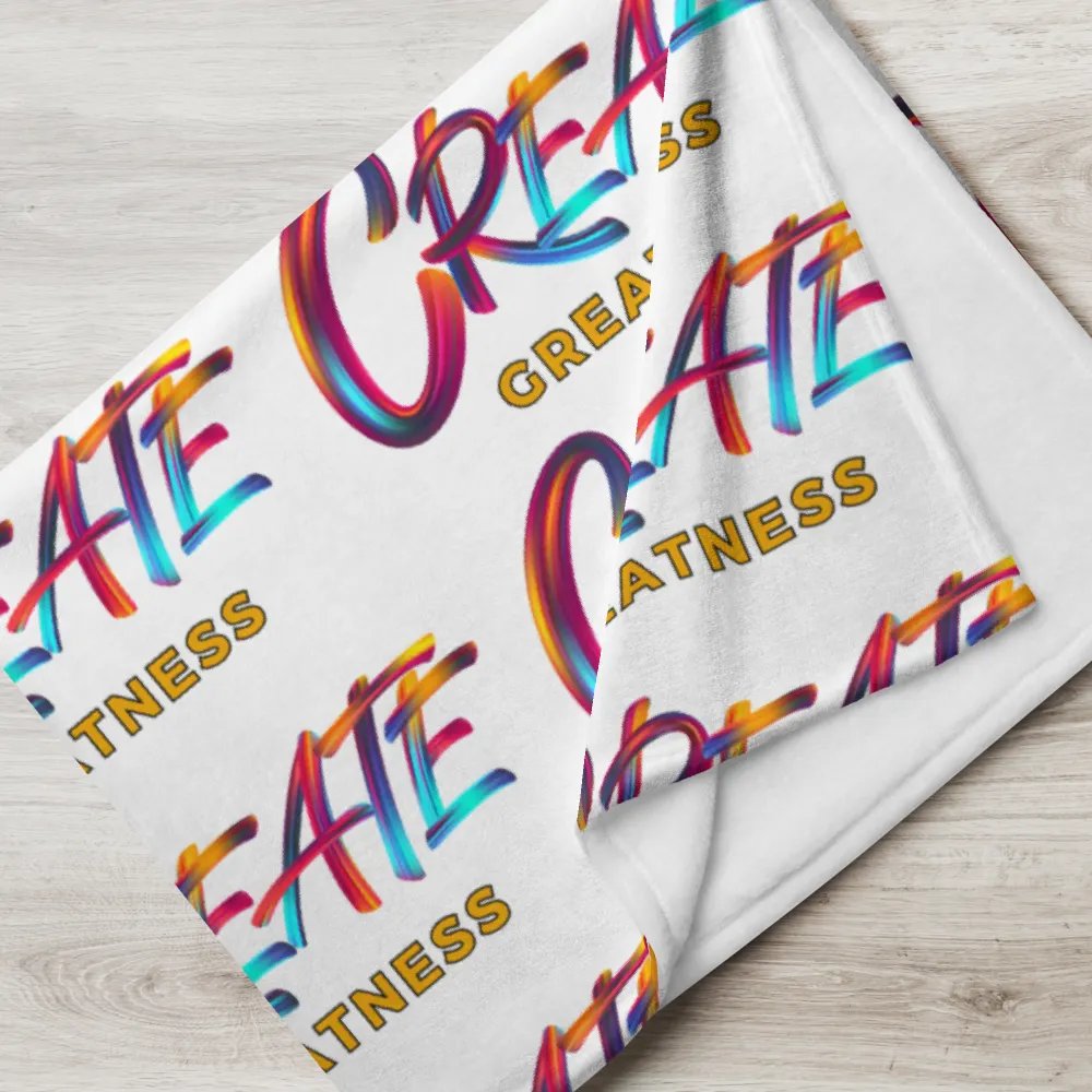Create Greatness Patterned Throw Blanket product image (5)