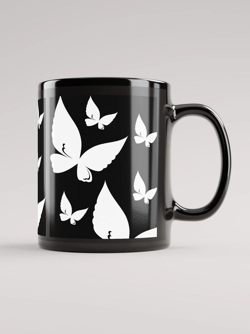Butterfly Bliss Black Glossy Mug