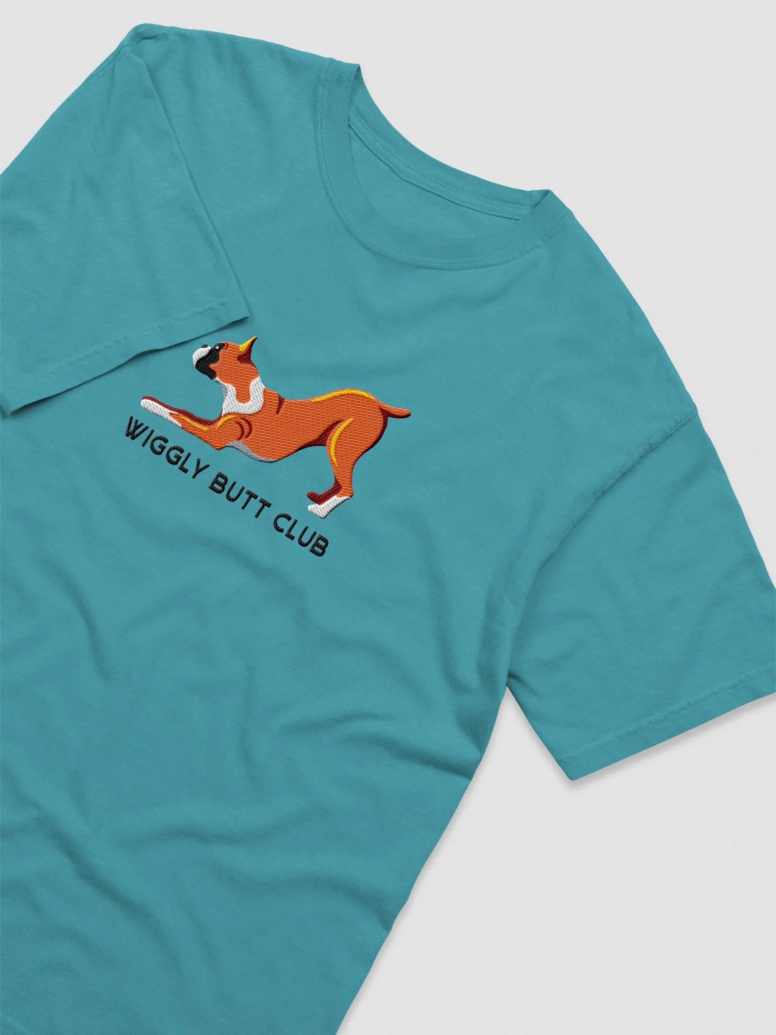 Wiggly Butt Club T-Shirt(Embroidered) of a Boxer product image (5)