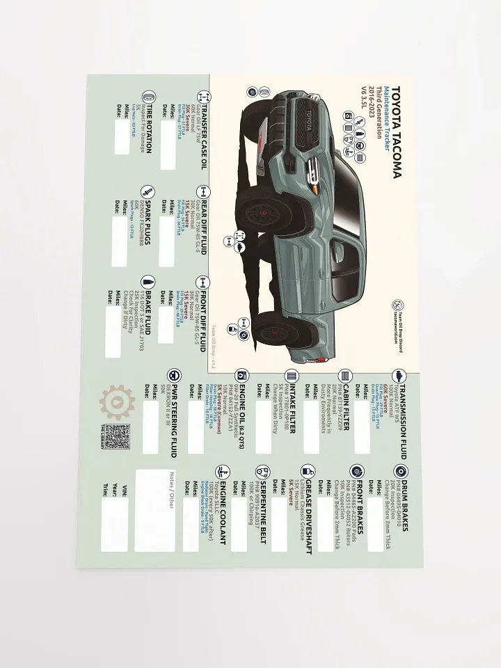 3RD GEN MAINTENANCE TRACKER V1.2 - Lunar product image (2)