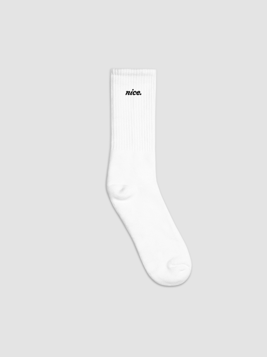 Nice. Premium Socks (White) product image (4)