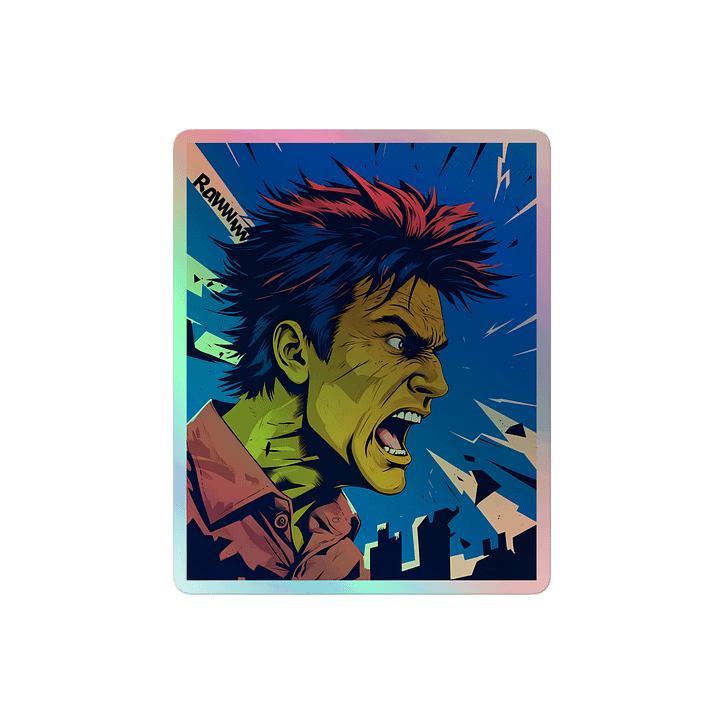 Screaming Rage Poster | Rawww | Holographic Sticker product image (2)