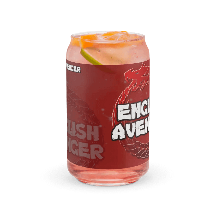 English Avenger Logo Graphic Can Shaped Glass product image (7)