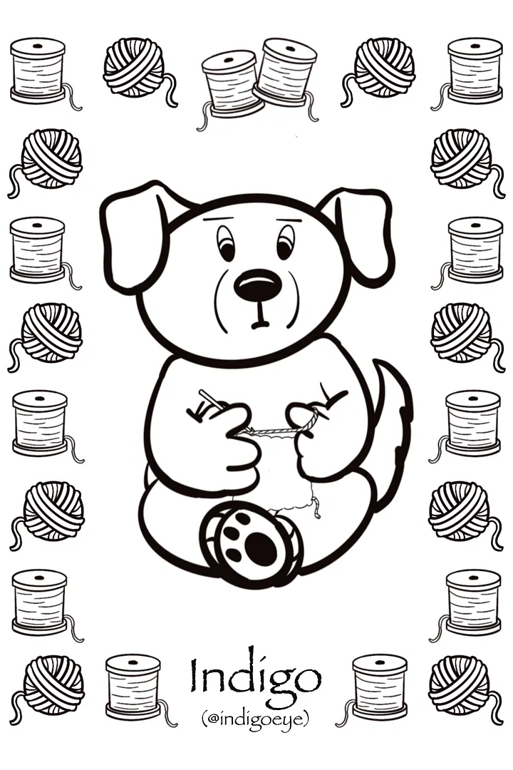 Indigo Colouring Page product image (1)