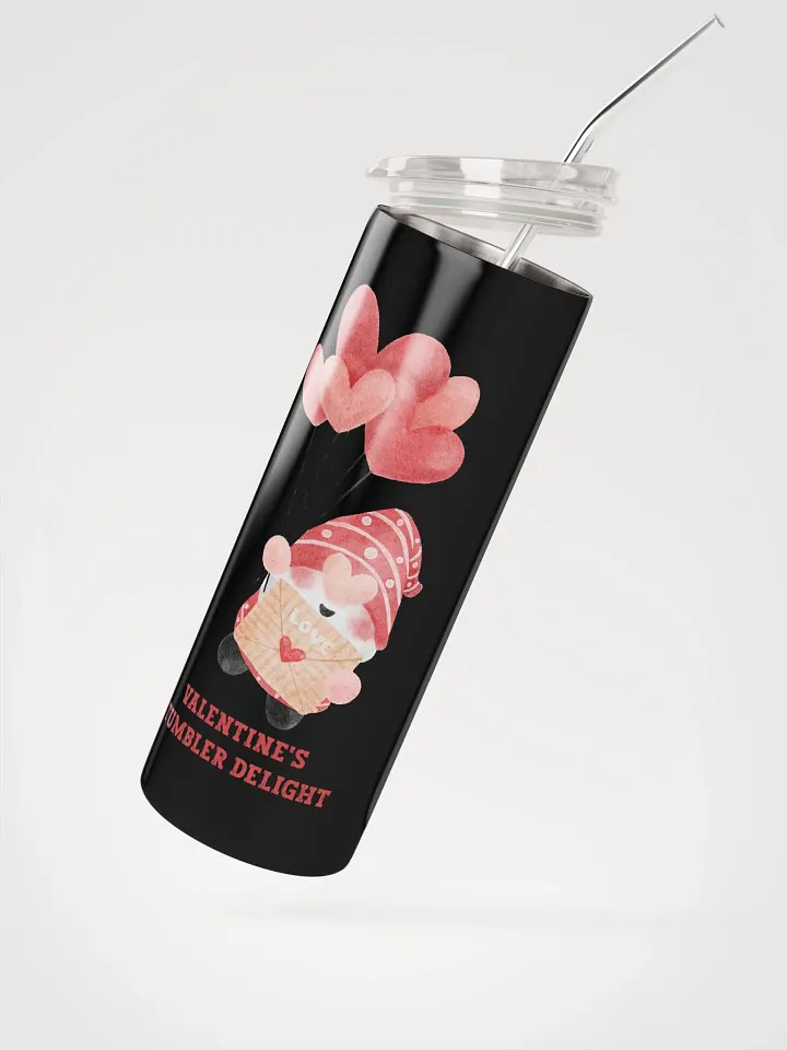 Cupid Gnome Valentine's Tumbler Delight: Eco-Friendly Love in Every Sip product image (2)